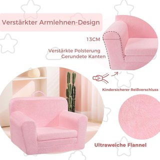 Sofá Infantil Plegable Eufurnibi Rosa