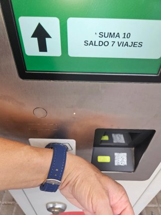 Reloj para uso en transporte público en Valencia