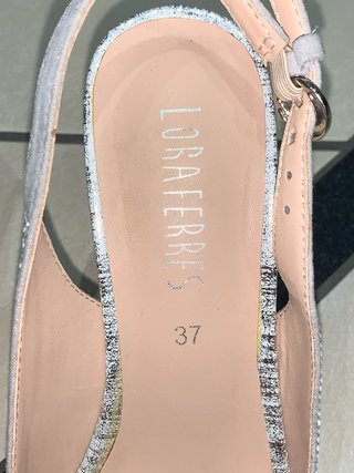 Scarpe eleganti argento tacco alto Tg 37