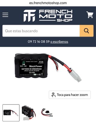 Batería moto de Litio; Solise BM12005 12V 4,6Ah