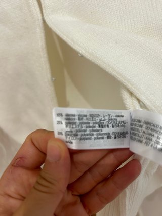 Chaqueta blanca con plumas marabú