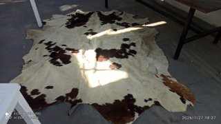 Alfombra Piel de Vaca Marrón y Blanca
