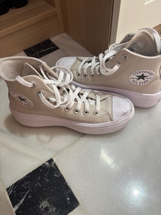 Converse Beige/Blanco Plataforma