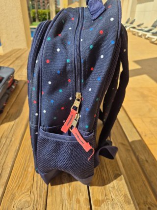 Mochila Pepe Jeans azul lunares