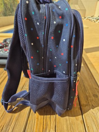 Mochila Pepe Jeans azul lunares