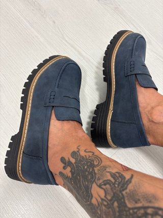 Zapatos casuales azul marino talla 40