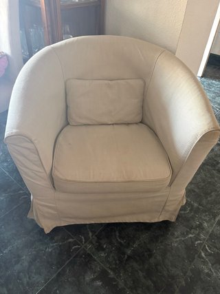 Sillón Ikea beige tela