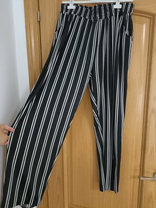 Pantalones palazzo rayas blancas y negras XL / XXL