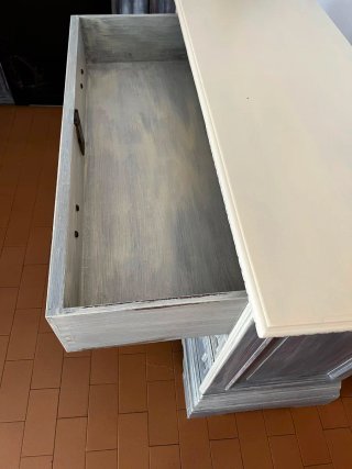 Cassettiera e comodini Legno Shabby Chic