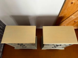 Cassettiera e comodini Legno Shabby Chic