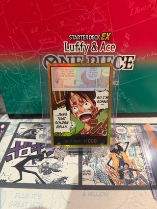 Carta One Piece Luffy Dorada