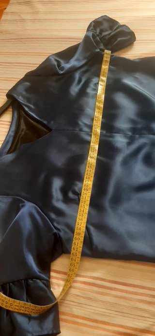 Vestido de satén azul talla XXXL