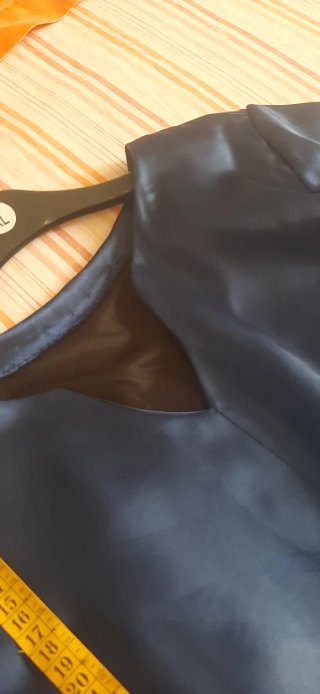 Vestido de satén azul talla XXXL