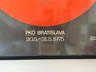 Cartel enmarcado Eslovaquia Bratislava Gramo 1975