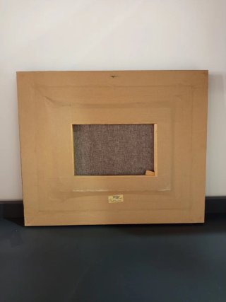 Pintura al óleo con marco de madera