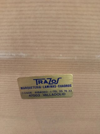 Pintura al óleo con marco de madera