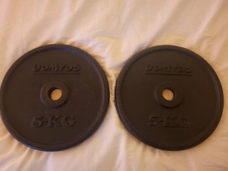 2 discos de pesas Domyos 5 kg