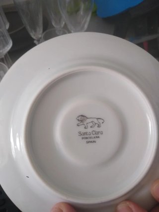 Juego de café de porcelana con flores