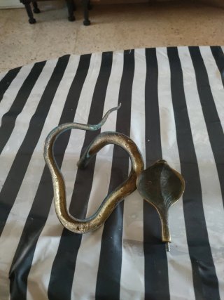 Cobra de latón desmontable vintage de bronze