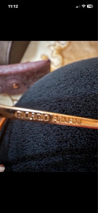 Montura de gafas Armani doradas