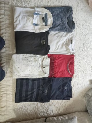 Lote 8 Camisetas Manga Corta Talla S/M