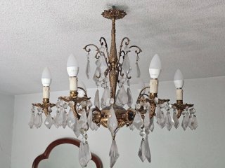 Lámpara de cristal 6 brazos