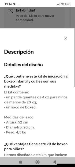Saco de boxeo rojo y guantes Outshock para niños