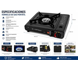 Hornillo portátil Horizon Negro
