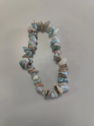 Pulsera Nácar y Larimar Auténtico