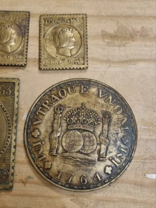Sellos de latón 1853 y 1854