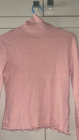 Jersey rosa cuello alto