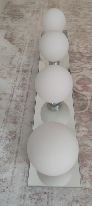 Apliques Luces Tocador Plata y Blanco