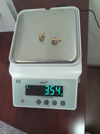 Pendientes Oro 18k Rosa de Francia panderetas
