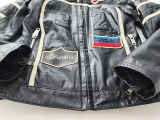Chaqueta Cuero Y2K Motera Parches