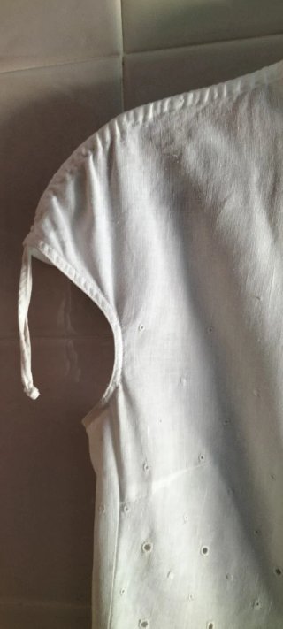 Blusa blanca algodón y lino talla L