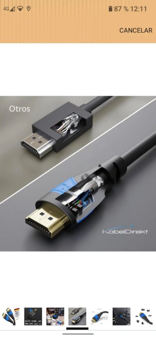 Cable HDMI 4K 7.5m KabelDirekt, flexible