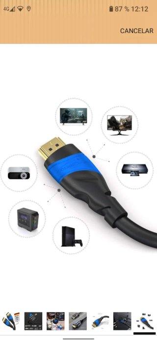 Cable HDMI 4K 7.5m KabelDirekt, flexible