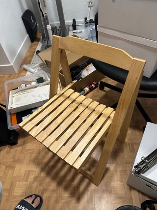 Silla de madera plegable