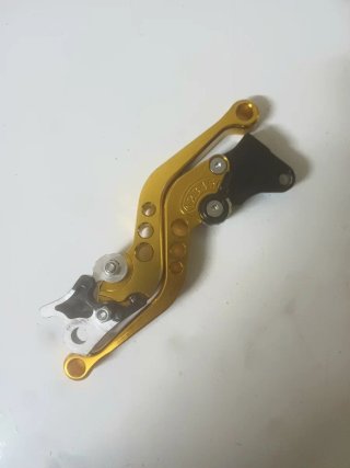 Manetas Freno Regulables Doradas Moto