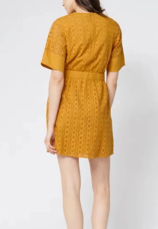Vestido amarillo Warehouse
