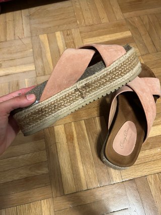 Sandalias rosas Cuña