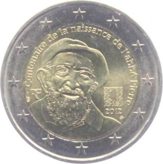 2 € Francia 2012 Conmemorativa Abbé Pierre