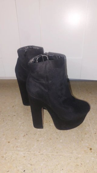 Botines negros tacón plataforma