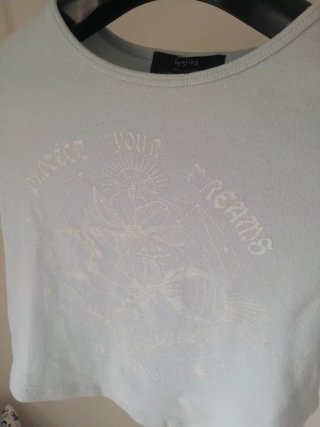 Camiseta Crop Top Bershka Talla XS