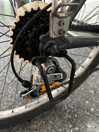 Bicicleta Vintage Gris con Portaequipajes