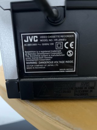 Reproductor VHS JVC