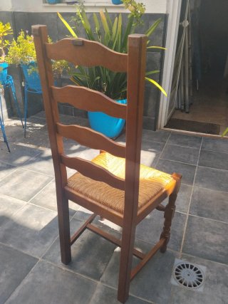 Silla madera y mimbre. 6 unidades precio por unid