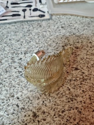 Lámpara de cristal Murano, con cinco brazos.