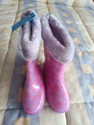 Botas de agua niña lila y morado talla 34