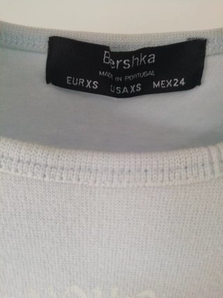 Camiseta Bershka Turquesa Talla XS